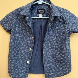 Boys button up shirt sleeve 18/24 months